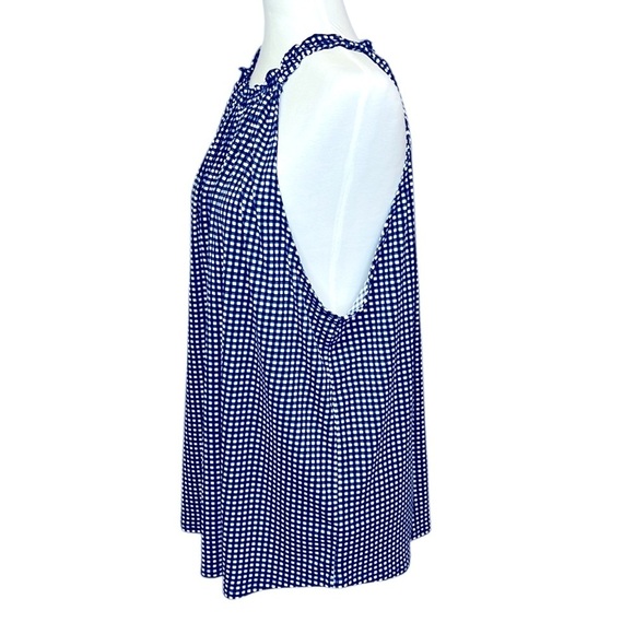 Adrianna Papell Printed Ruffle Neck Halter Top - Picture 2 of 6